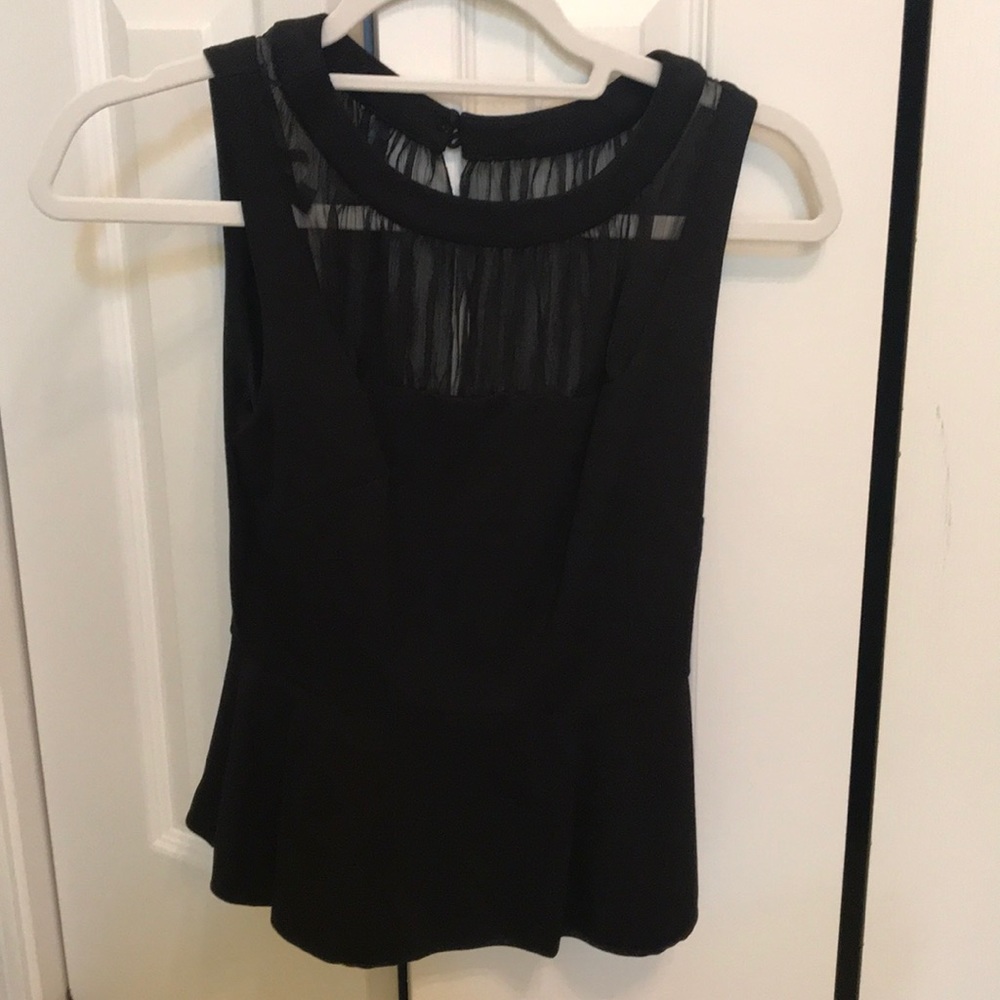 Bebe Black peplum top